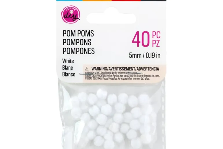 Pom-Poms – 2″ – 20pc. – Primary Multi-Colored
