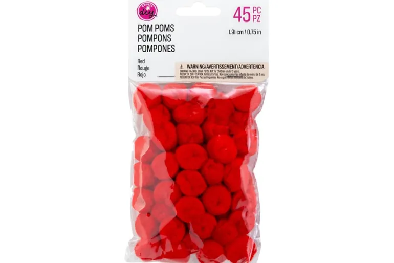 Pom-Poms – 2″ – 20pc. – Red