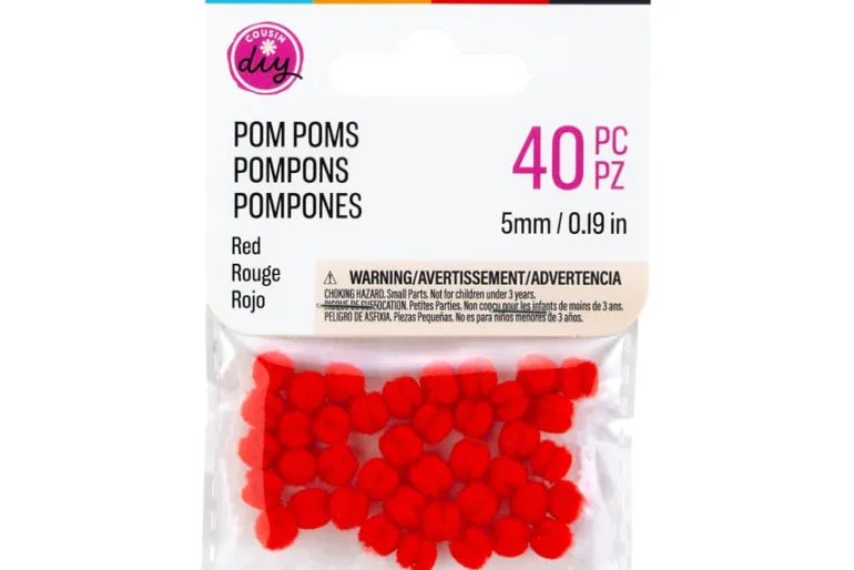 Pom-Poms – 2″ – 20pc. – Red