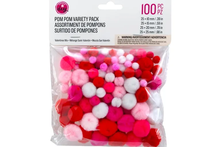 Pom-Poms – 2″ – 20pc. – Red
