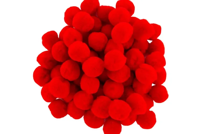 Pom-Poms – 2″ – 20pc. – Red