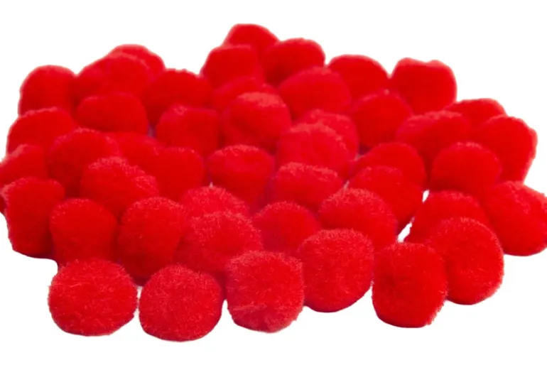 Pom-Poms – 2″ – 20pc. – Red