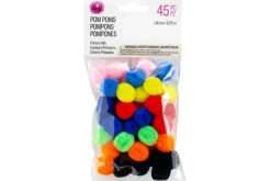 Pom-Poms – 1″ – 80pc. – Red