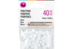 Pom-Poms – 3″ – 4pc. – White