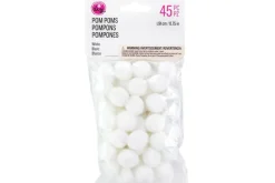 Pom-Poms – 3″ – 4pc. – White