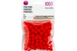 Pom-Poms – 3″ – 4pc. – White