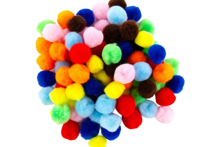 Pom-Poms – 1″ – 80pc. – White