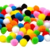 Pom-Poms – 1″ – 80pc. – Yellow
