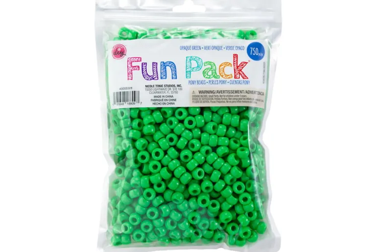 Pony Bead Fun Pack – 500pc. Glow in the Dark Mix