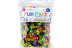 Pony Bead Fun Pack – 500pc. Glow in the Dark Mix