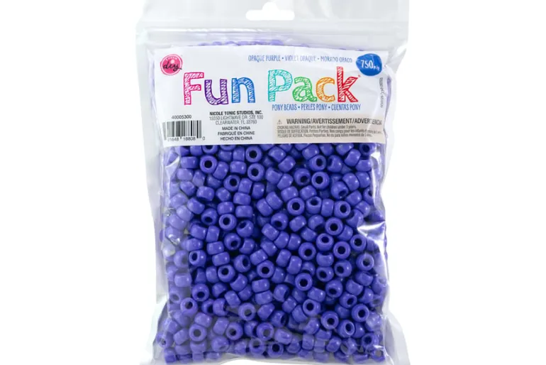Pony Bead Fun Pack – 500pc. Glow in the Dark Mix