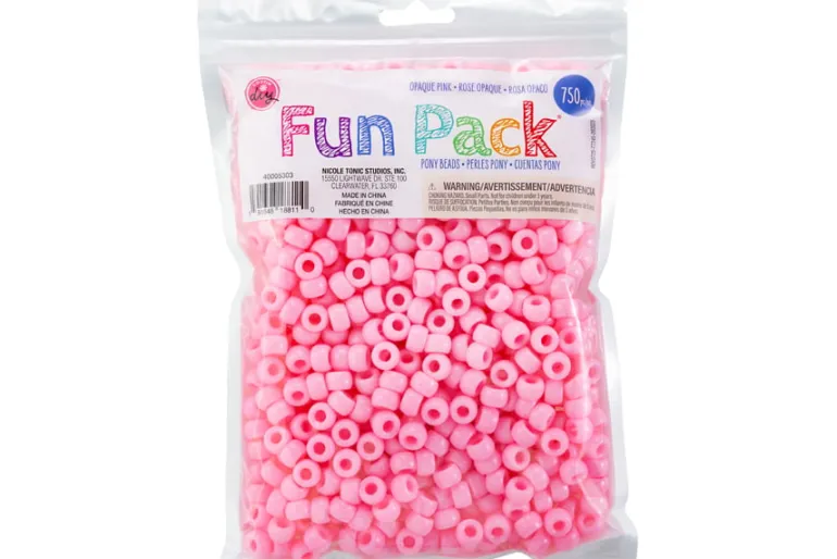 Pony Bead Fun Pack – 500pc. Glow in the Dark Mix