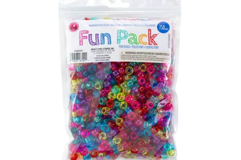 Pony Bead Fun Pack – 750pc. Pastel Mix