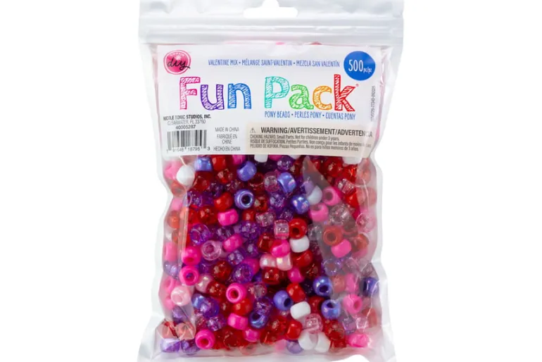 Pony Bead Fun Pack – 750pc. Pink