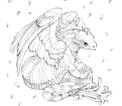 POP Manga Dragon and Other Creatures Coloring Book