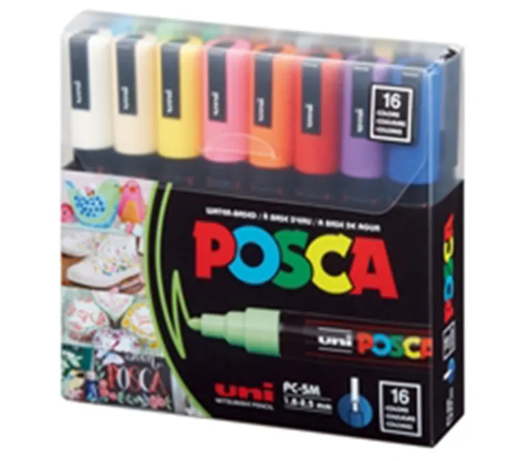 Posca Paint Marker Set – PC-5M Medium Tip – 16 Piece