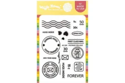 Postage Collage Cat Silhouettes Stamp Set