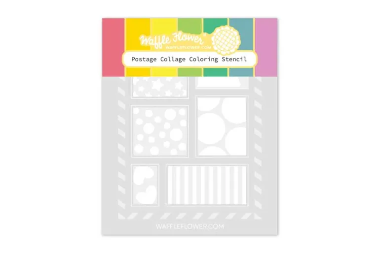 Postage Collage Dog Silhouettes Stamp Set