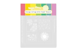 Postage Collage Wildflower Silhouettes Stamp Set