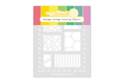 Postage Collage Wildflower Silhouettes Stamp Set