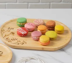 Premium Bamboo Charcuterie Tray with Ramekins and Hidden Knife Drawer