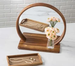 Premium Bamboo Charcuterie Tray with Ramekins and Hidden Knife Drawer