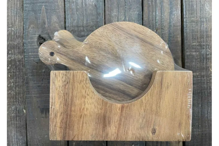 Premium Bamboo Charcuterie Tray with Ramekins and Hidden Knife Drawer