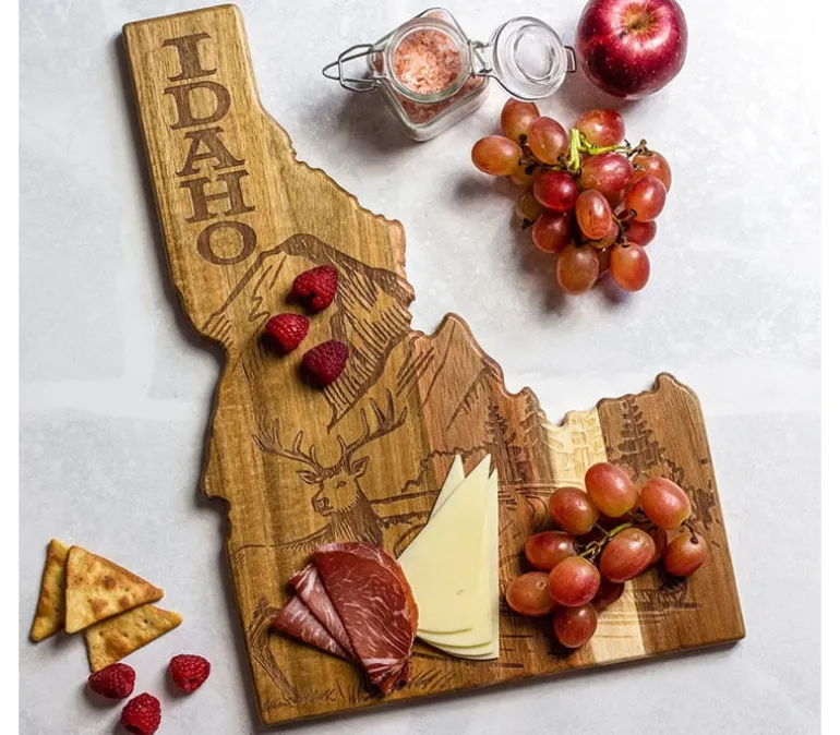 Premium Bamboo Charcuterie Tray with Ramekins and Hidden Knife Drawer