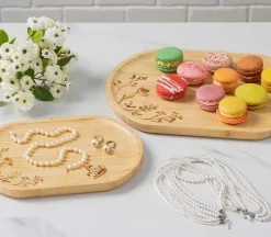 Premium Bamboo Charcuterie Tray with Ramekins and Hidden Knife Drawer