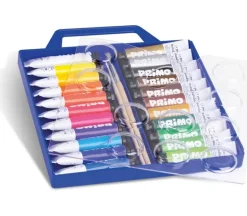 Primo Tempera Paint bottle Set – 8 Color Metallic and Fluorescent
