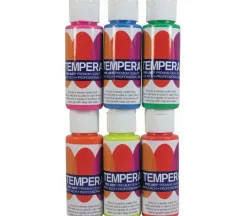 Pro Art – Liquid Tempera Paint Set Fluorescent 6 Piece