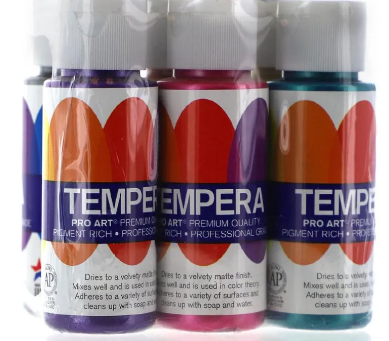Pro Art Liquid Tempera Paint Set – Pearlescent – 6 Piece