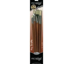 Protege Brush Set – Hog Bristle – Long Handle – 5 Piece