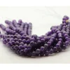 Quartz – Amethyst – Natural – Smooth Round With 2.5 mm. Large Hole.