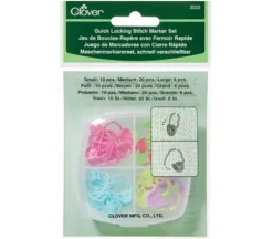 Quick Locking Stitch Marker Set by Clover Needlecrafts. #3033