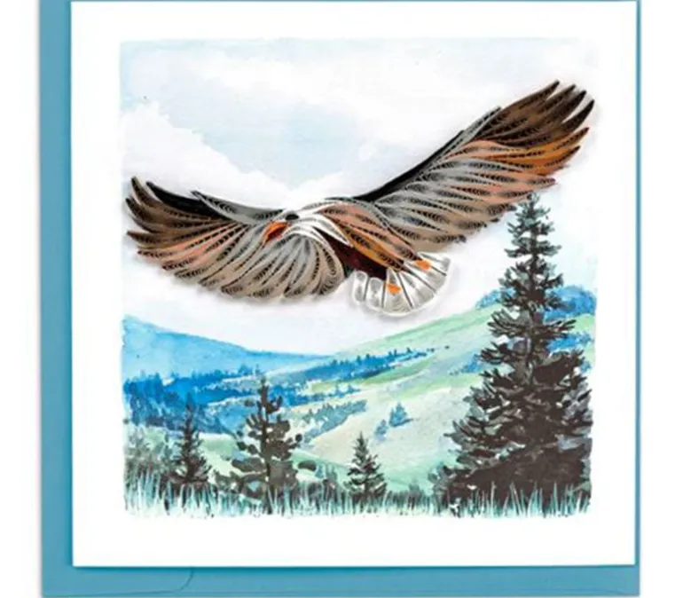 QuillingCard Quilled Greeting Card – Soaring Eagle