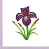 QuillingCard Quilled Greeting Card – Iris Flower