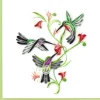 QuillingCard Quilled Greeting Card – Hummingbird Trio