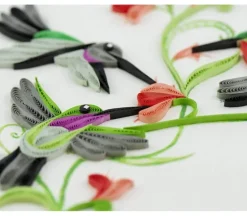 QuillingCard Quilled Greeting Card – Hummingbird Trio
