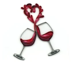 QuillingCard Quilled Greeting Card – A Toast To Love