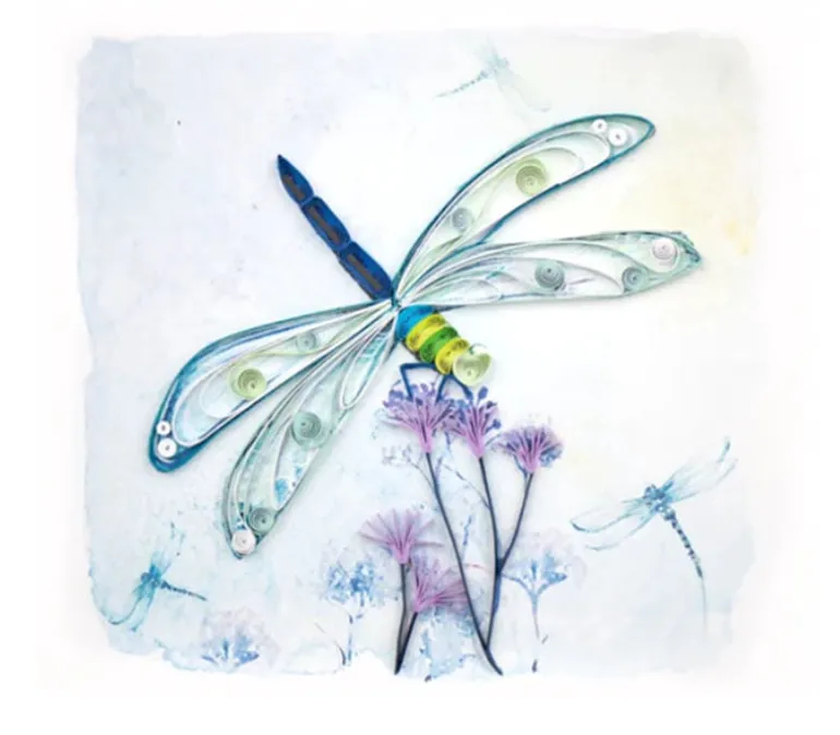 QuillingCard Quilled Greeting Card – Emperor Dragonfly