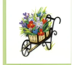 QuillingCard Quilled Greeting Card – Wheelbarrow Garden