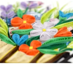 QuillingCard Quilled Greeting Card – Wheelbarrow Garden