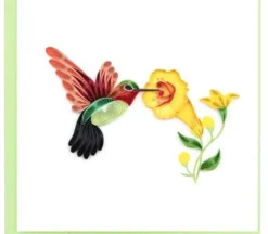 QuillingCard Quilled Greeting Card – Hummingbird