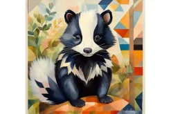 Quiltberry Farm Notecard – Baby Skunk