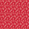 Radiant Ruby Main Floral Red on Cloud White
