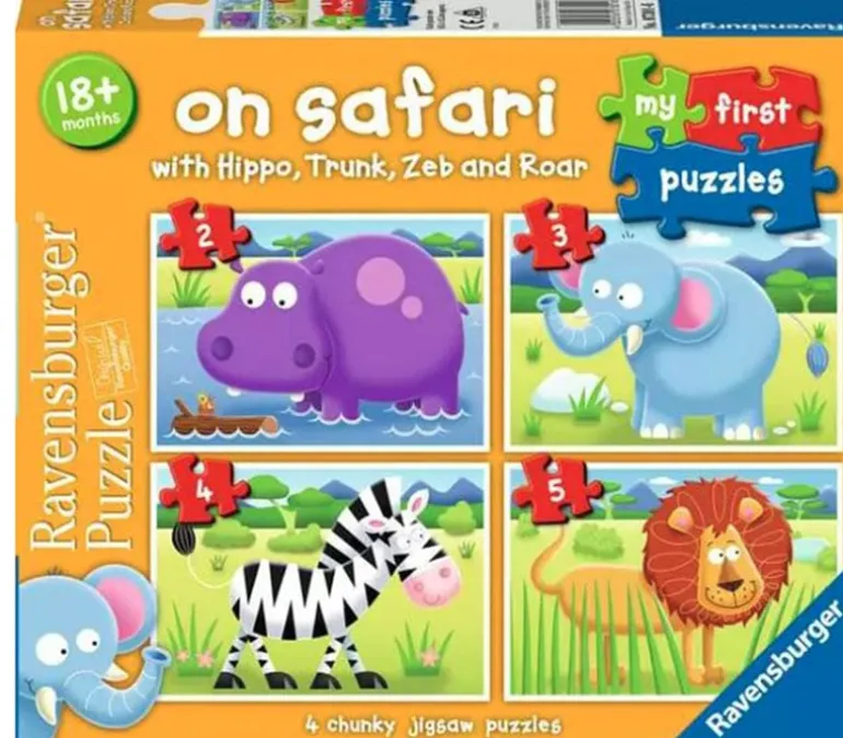 Ravensburger On Safari Puzzle – 4 Puzzles