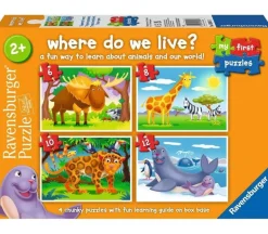 Ravensburger Where do We Live Puzzle – 4 Puzzles
