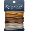 Realeather Crafts Round Leather Lace – Gold Silver and Bronze