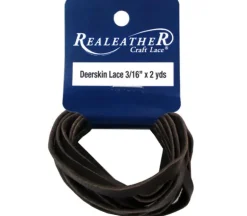 Realeather Deerskin Lace – 3/16-inch x 2-yard – Chocolate